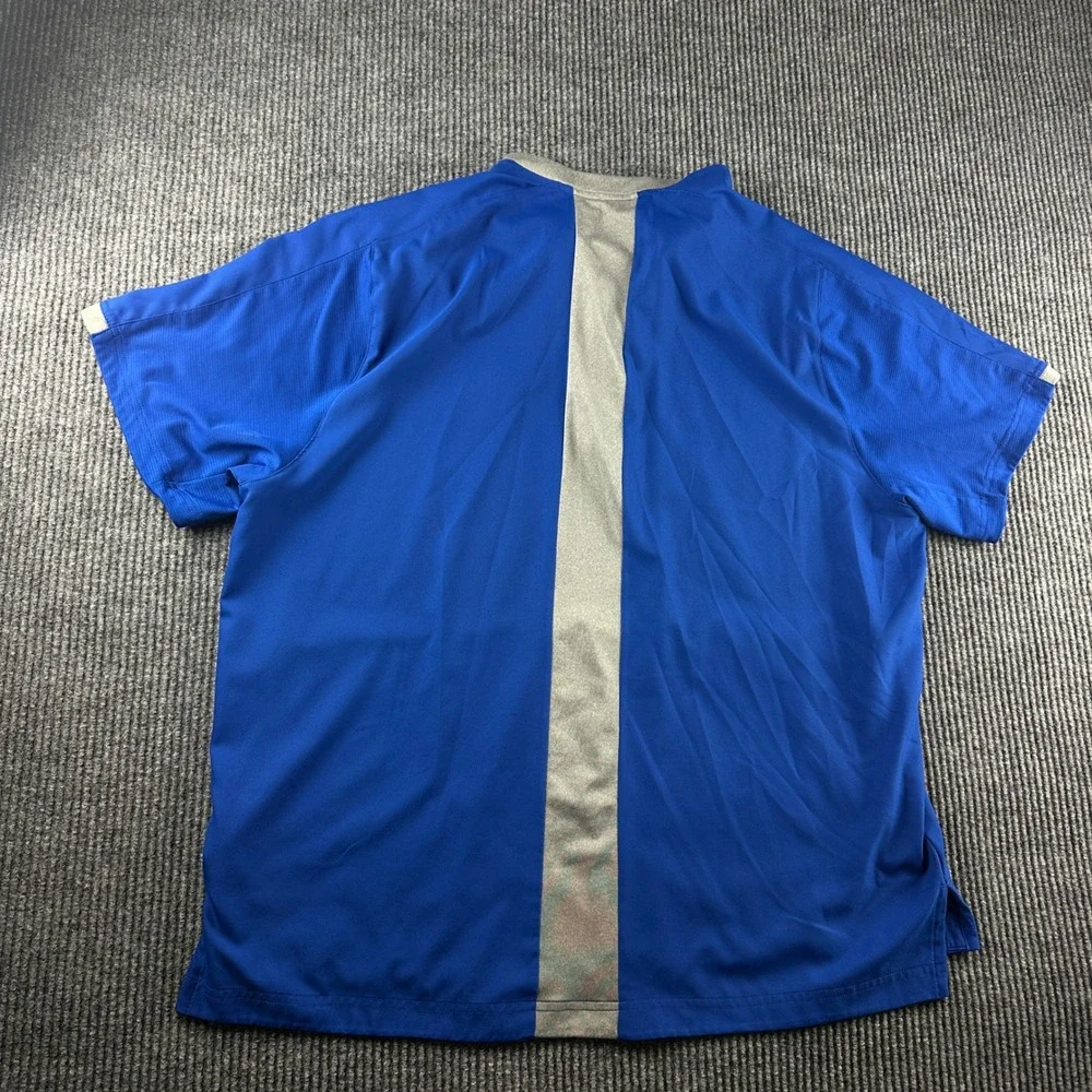 Adidas Baseball LA Tech Bulldogs Quarter Zip Shirt Mens XL Blue CY2079 Short Slv